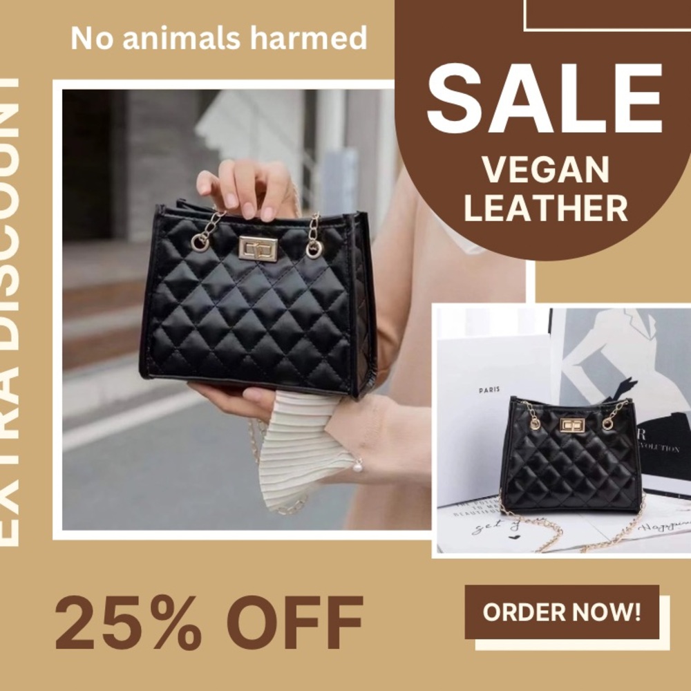 Elegant Black Quilted Chain Bag great for weddings and going out